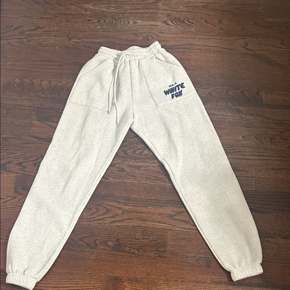 Women’s White Fox sweatpants